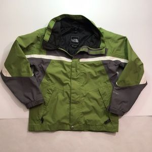 THE NORTH FACE Boy’s Green Gray Hyvent Rain Jacket
